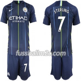 Fußballtrikots Manchester City Sterling 7 Kinder Auswärts Trikotsatz 2018-2019